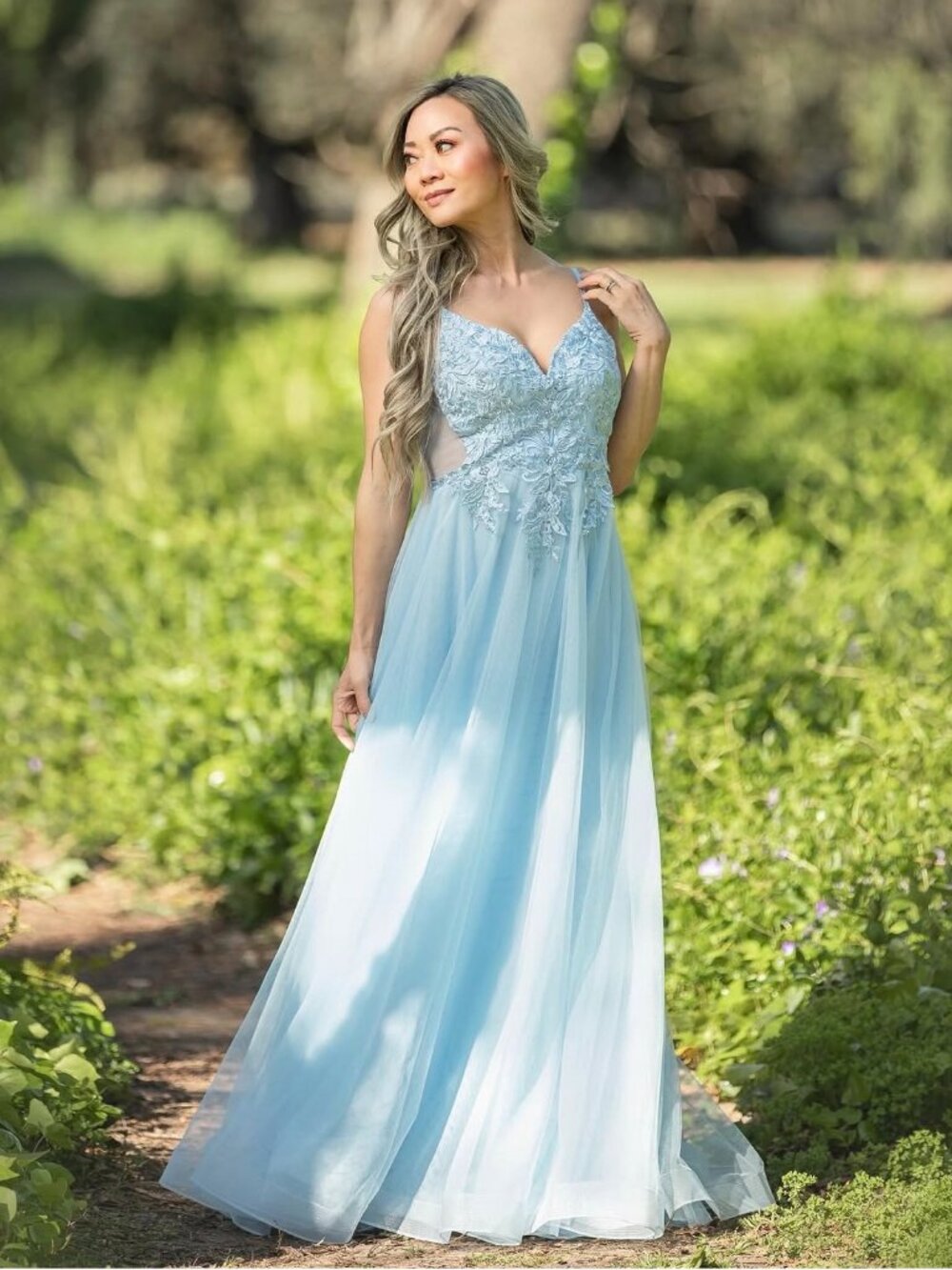 TLC Say Yes To The Prom Light Blue Tulle Gown - Size 3/4